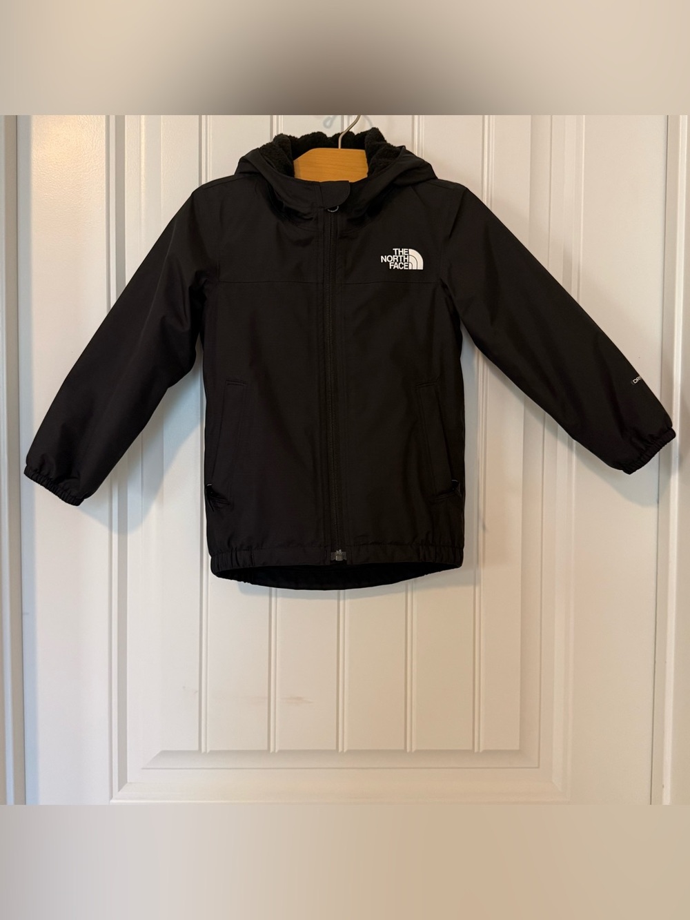 The North Face Toddler Warm Storm Rain Jacket Black 3T Waterproof Fleece Lined